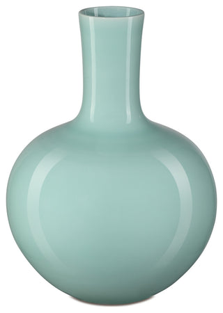 Celadon Medium Green Straight Neck Vase