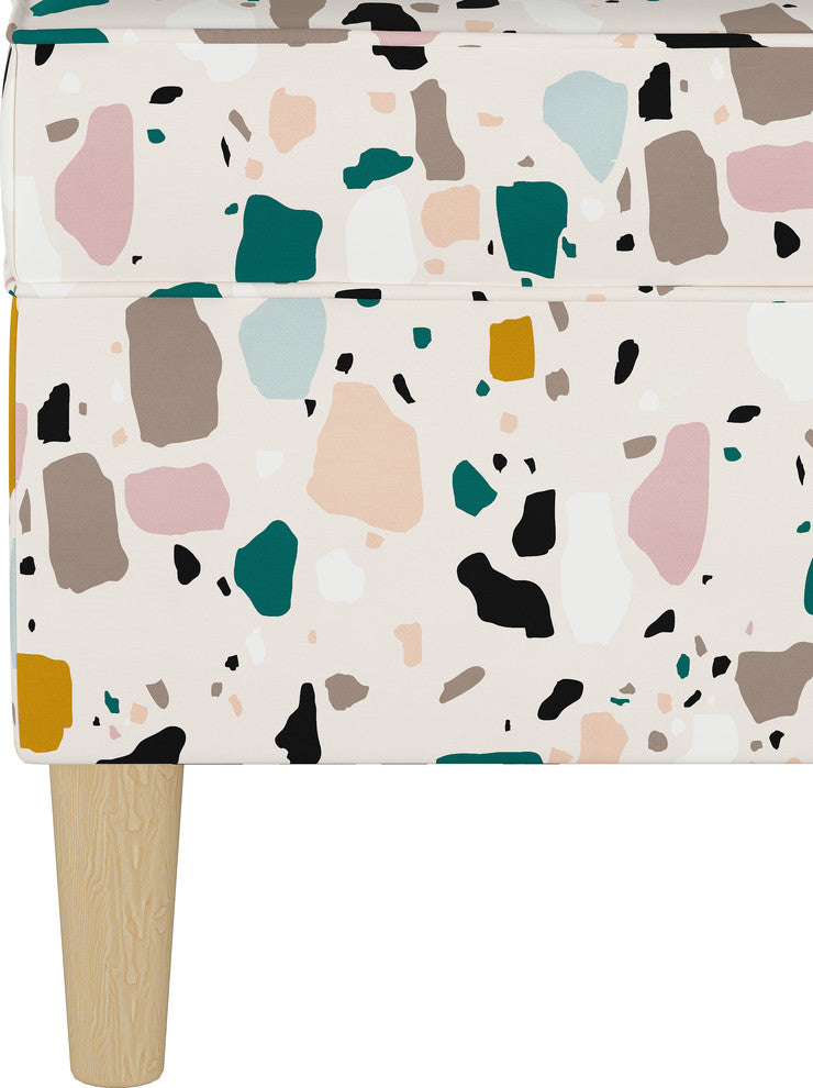 Elliot Storage Bench, Terrazzo Emerald Ochre