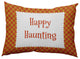 Happy Haunting Checks Accent Pillow, Rust, 14"x20"