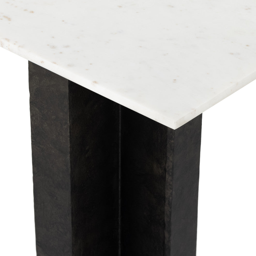 Terrell Console Table-Raw Black