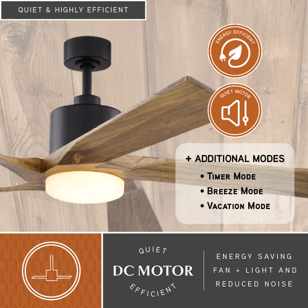 Wedgewood Black Indoor/Outdoor 60" DC Ceiling Fan Light Kit and Remote