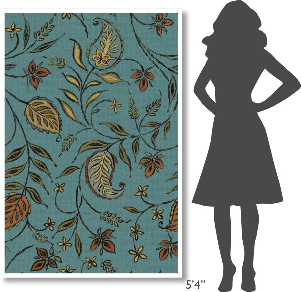 "Paisley Trail I Patterns" Digital Paper Print by Daphne Brissonnet, 42"x62"