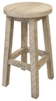 Barnwood Style Timber Peg Barstool, Frost, Bar Height