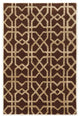 Linon Aspire X's Hand Tufted Wool 5'x8' Rug in Brown
