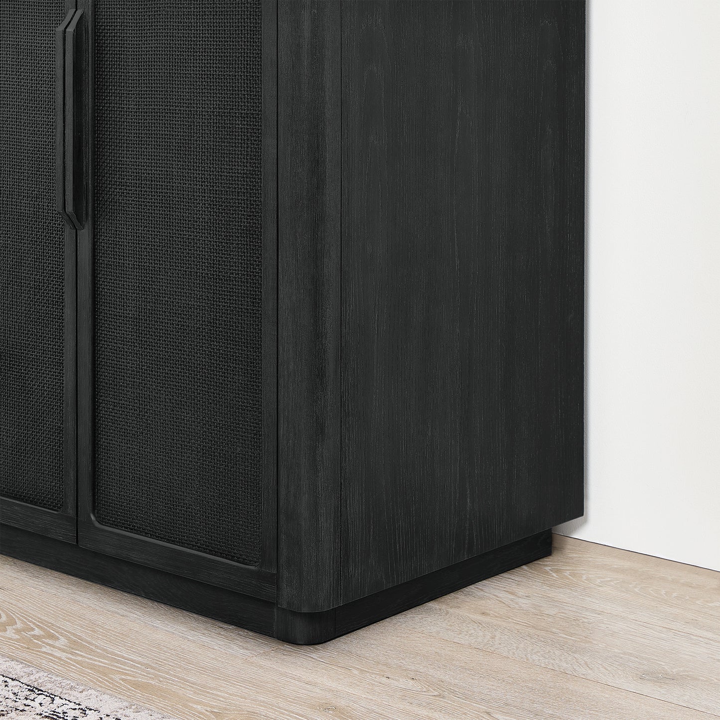 Busan Bath Vanity, Quartz Top No Mirror, Oak Classic Black, 60", Double Vanity