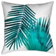 Watercolor Teal Palms II Outdoor Decorative Pillow, 20"x20"