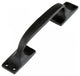 Black Wrought Iron Cabinet Handle 6" L Door Pull Handle Rust Resistant Pack of 6