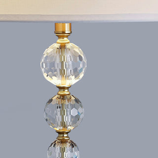 Madison 3 Piece Crystal Ball Lamp Set, Gold Brass