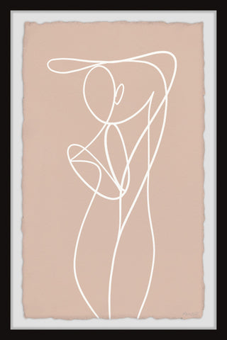 "One Line Figure" Framed Painting Print, 20x30