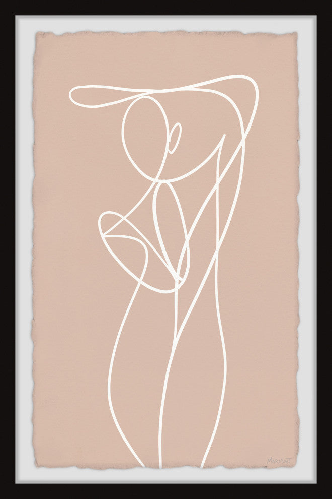 "One Line Figure" Framed Painting Print, 20x30