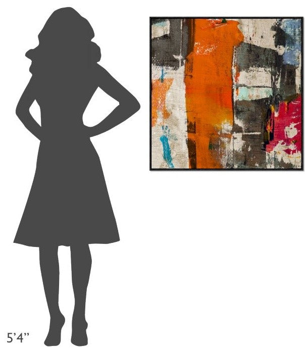 "Colors Royale II" Framed Canvas Giclee by Anne Munson, 31x31"