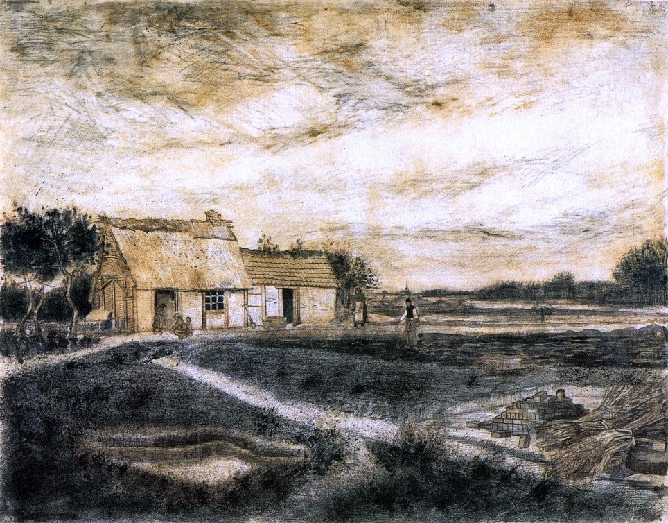 Vincent Van Gogh The Barn With Moss-Covered Roof Wall Decal