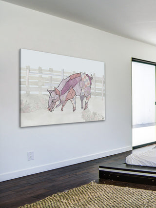 "Como Cerdo" Painting Print on Wrapped Canvas, 45"x30"