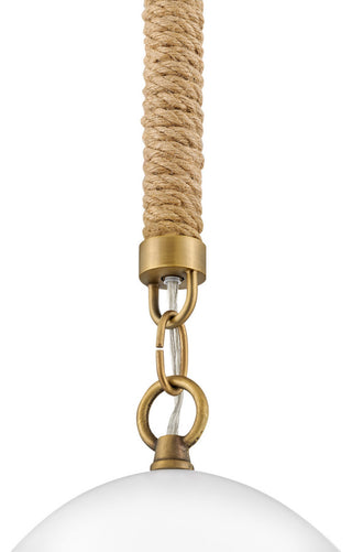 Hinkley Lighting 3364 Nash 10"W Mini Pendant - Heritage Brass / Black