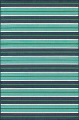 Oriental Weavers Meridian Blue/Green Stripe Indoor/Outdoor Rug 8'6"X13'