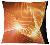 Bright Yellow 3D Abstract Design Contemporary Abstract Throw Pillow, 18"x18"