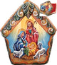 Hand Painted Nativity Scene Wrapped Wishes Dome Box
