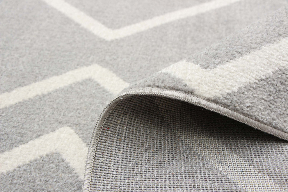 Aqua Kenza Area Rug, Gray, 6'x9'