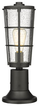 Zlite 591PHM-553PM-BK 1-Light Outdoor Pier Mounted Fixture, Clear Seedy