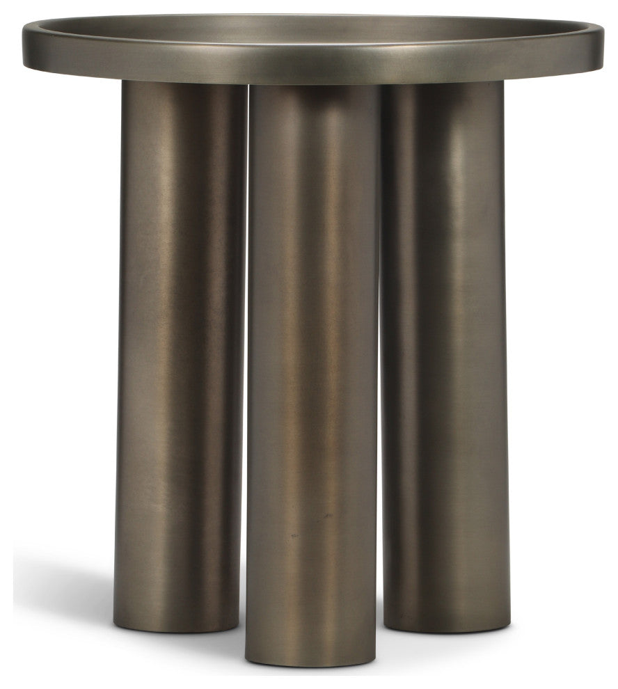 Eclat Sofia Industrial End Table Industrial Nickel