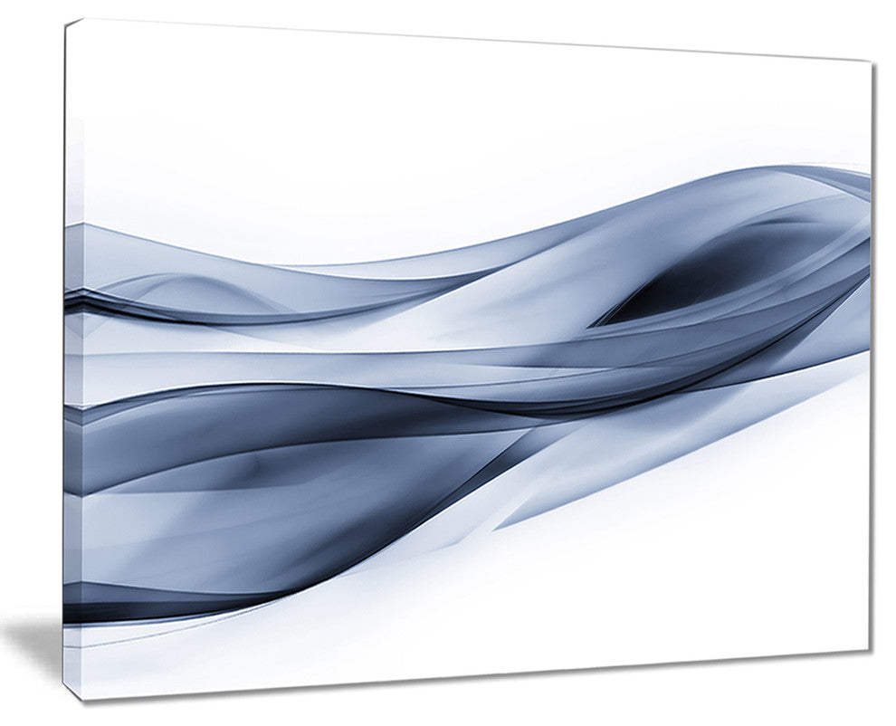 "Glittering Light Blue Pattern" Abstract Digital Art Canvas Print