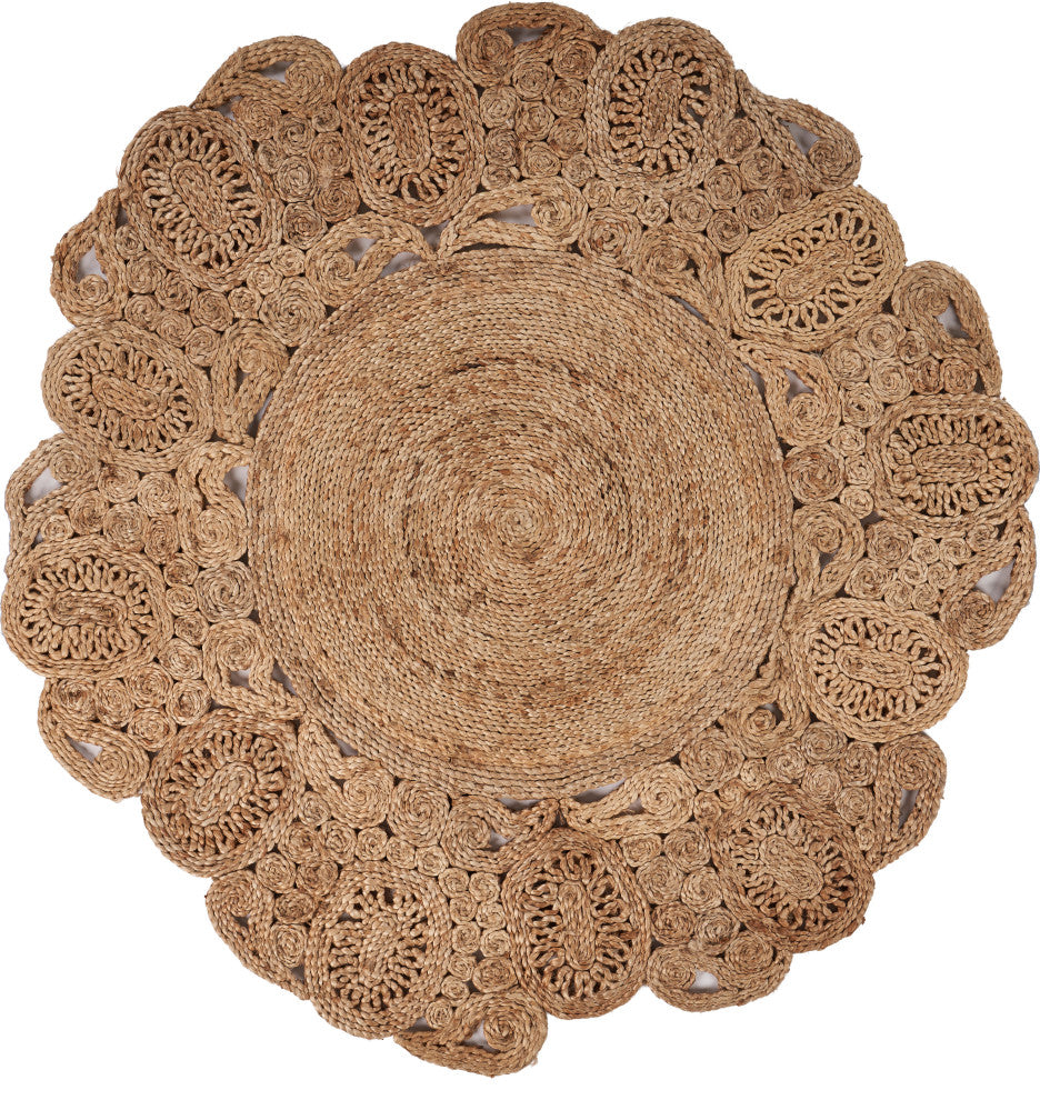 Bloom Boutique Organic Jute Rug, 4' Round