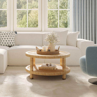 Amara Rattan Coffee Table, Natural