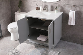 36" SIngle Bathroom Vanity, Grey