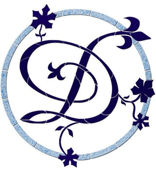 Leaf Monogram `N` Ceramic Swimming Pool Mosaic 60"x60"