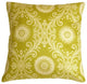 Pillow Decor - Filigree Green 17 x 17 Throw Pillow