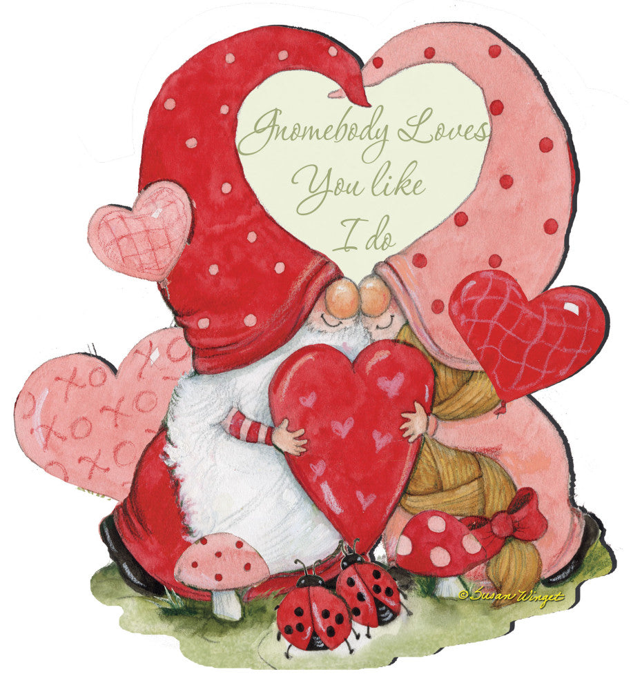 Valentine Gnomes Wall Door Hanger