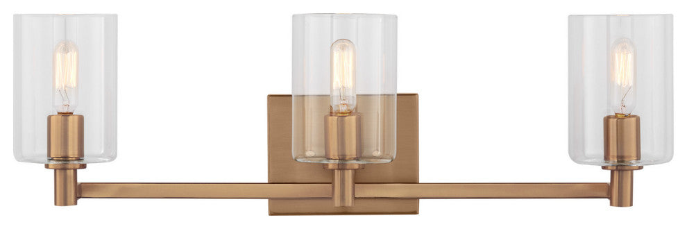 Fullton LED Bath Wall Sconce, Satin Brass