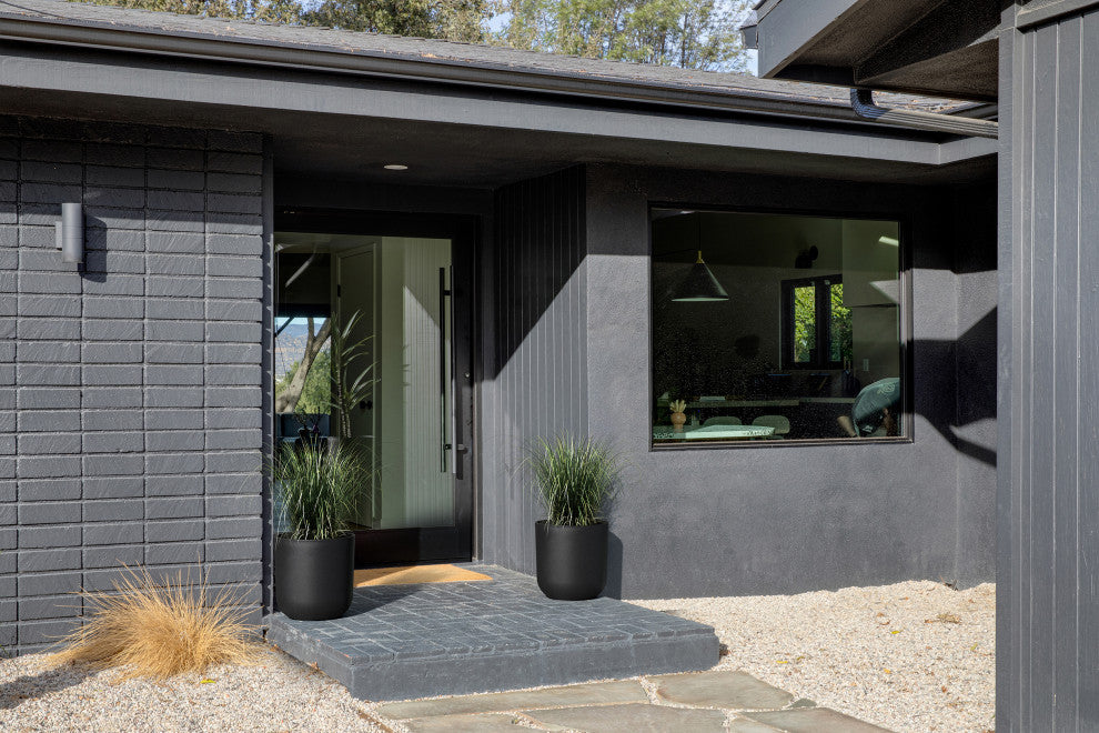 Pure Series Kona Planter, Black, 15", 2 Pack