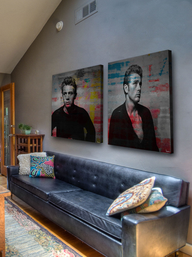 "James Dean - Torn" Fine Art Canvas Print, 40"x40"