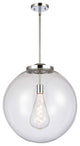 Beacon Pendant, Polished Chrome, Clear