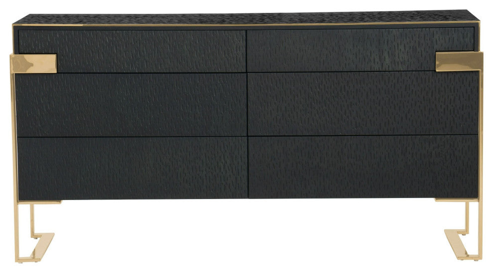Modrest Rothsay Modern Wenge + Gold Dresser