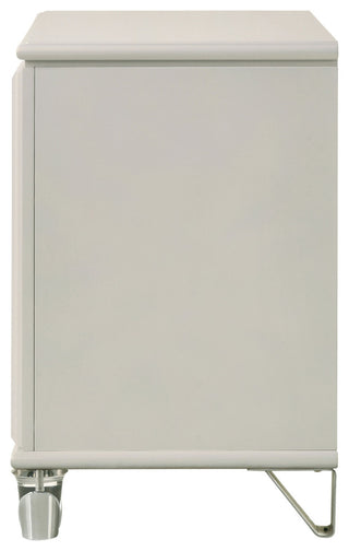 Olivia 2-drawer Nightstand Bedside Table Pearl White