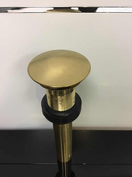 Classy and Brassy Vessel Sink Drain, Satin Gold
