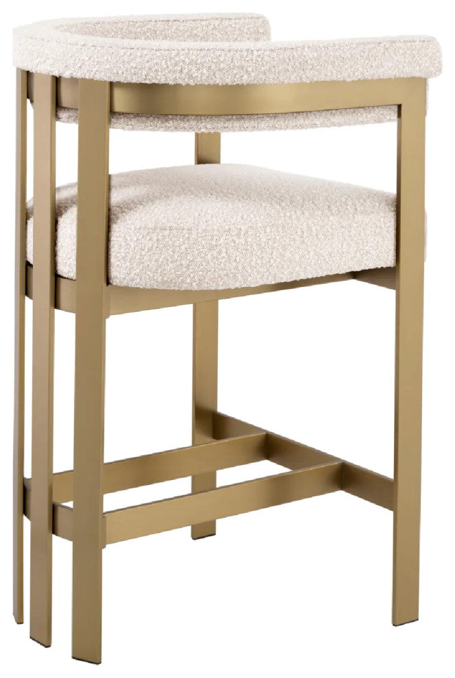 Modern Curved Counter Stool | Eichholtz Clubhouse, White
