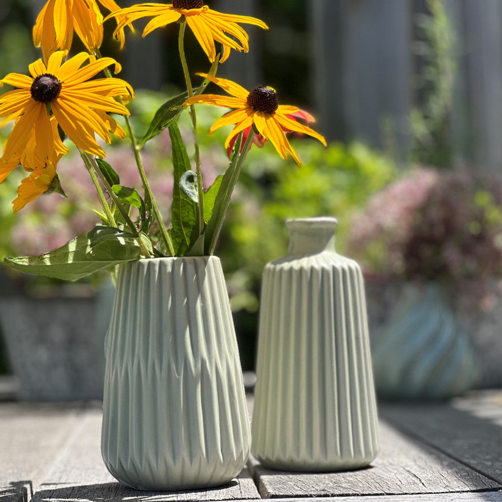 2 Piece Geometric Vase Set, 7"