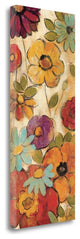 "Floral Sketches On Linen I" By Silvia Vassileva, Giclee on Gallery Wrap Canvas