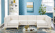 Alina Velvet Modular U-Shaped Sectional, Cream, 6-Piece: 4 Armless Chair, 2 Corner Chair