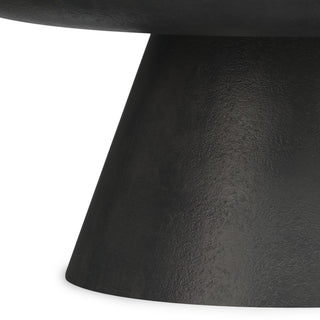 Charmaine Cast Aluminum Coffee Table in Black Nickel