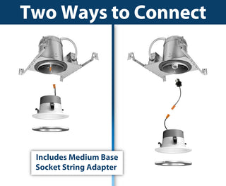 DLR(v6) Recessed LED Downlight, Nickel, Selectable Cct, 1 Pack