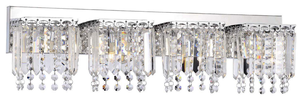 Belle 4-light Crystal Strand Wall Sconce