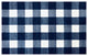 2' x 4' Navy and White Buffalo Plaid Washable Floor Mat