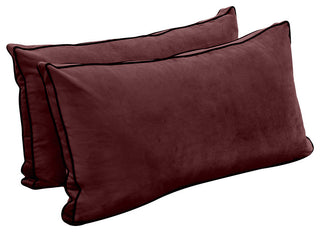STYLE V2 Twin Velvet ContrastPipe Indoor Daybed Bolster Pillow |COVER ONLY|AD368