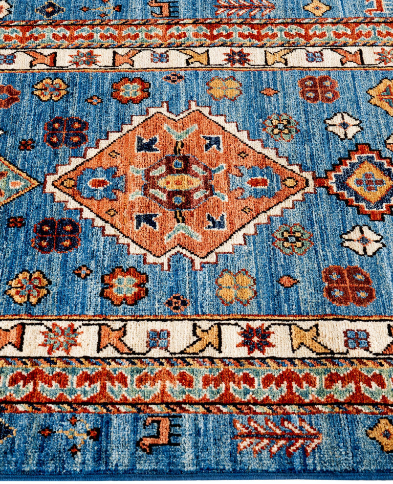 Serapi One-of-a-Kind Hand-Knotted Area Rug Light Blue, 2'9" x 10'0"
