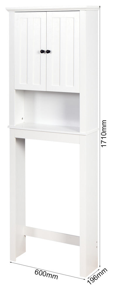 TATEUS Toilet Storage Cabinet with 2 Doors and a Open Shelf Bathroom