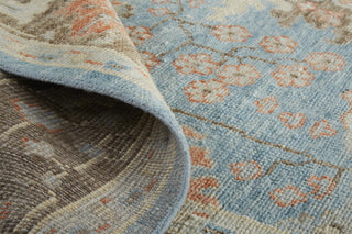 Weave & Wander Bennet Blue/Brown 5'6"x8'6" Hand Knotted Area Rug